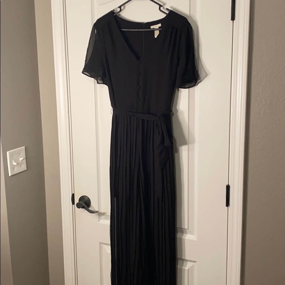Black Sheer Jumpsuit With Shorts